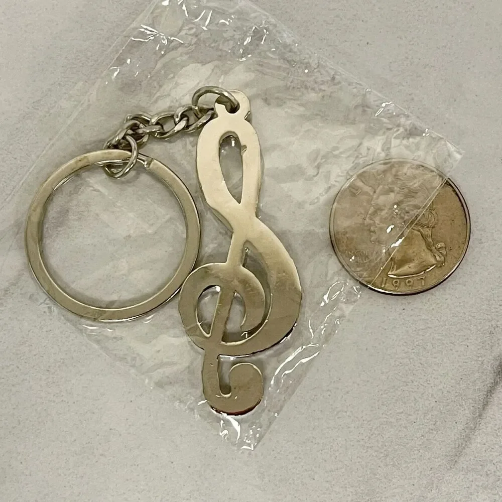 Treble Clef Symbol Music Musician Keychain Keyring